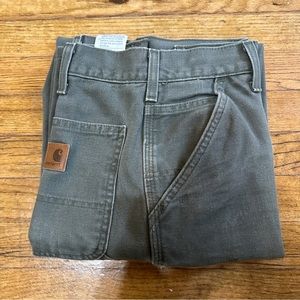 Carhartt Loose Fit Duck Canvas Work Pants, Vintage Moss, 31x29